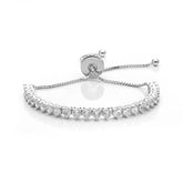 Radiant Silver Slider Tennis Bracelet, White Rhodium, Premium Cubic Zirconia  + Give Magic Gift